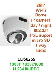 Engenius EDS6255 Wi-Fi 2-Megapixel Indoor Day/Night Dome IP Cam