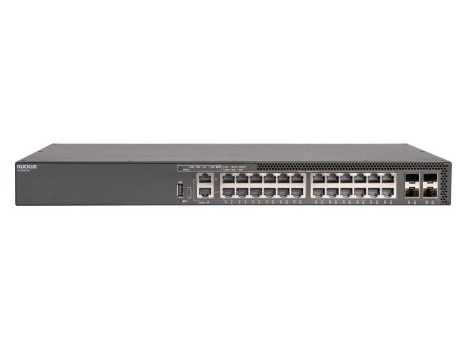 ICX8200-24P 24 X 10/100/1000MBPS. CLASS 4 POE, 370W BUDGET. 4 X 1/10/25GBE SFP28